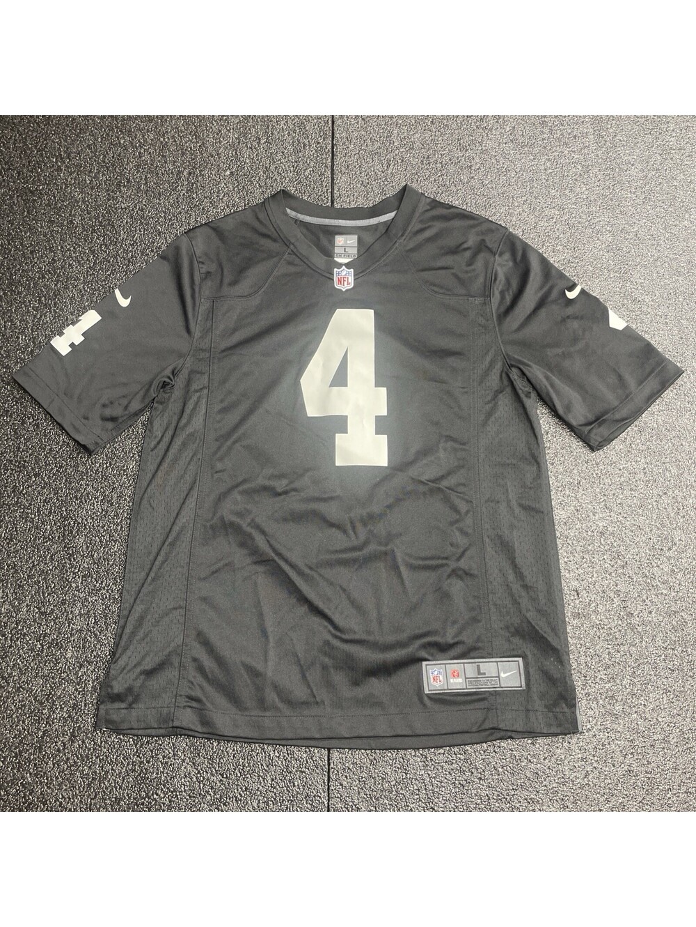Nike Derek Carr Las Vegas Raiders On-Field Black Jersey Men's Size Large